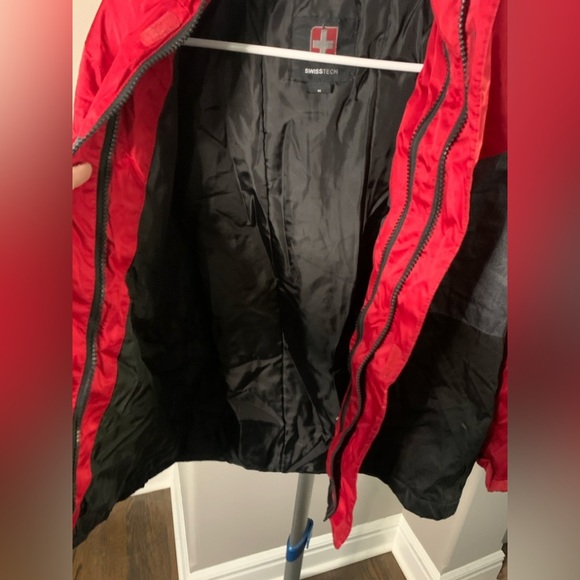 Kids Swiss Tech Medium (8) in red/grey color jacket. - Picture 3 of 6